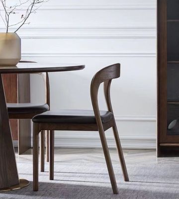 Sedie da ristorante con tappezzeria in legno massello nordico moderno Sedie da pranzo con dimensioni W48.5cm*D55.2cm*H77cm