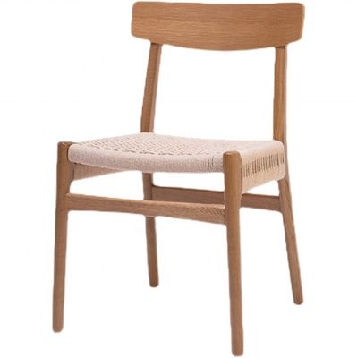 Mobili classici per sala da pranzo e soggiorno Buon design Sedie in legno di quercia antico con sedile a corda