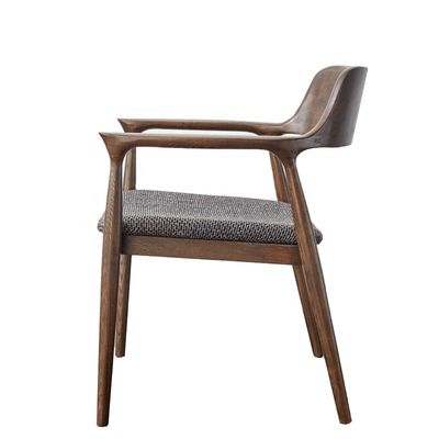 Arredamento per la sala da pranzo Moderno in pelle nera imbottito in legno Sedile da pranzo con imbottitura e design