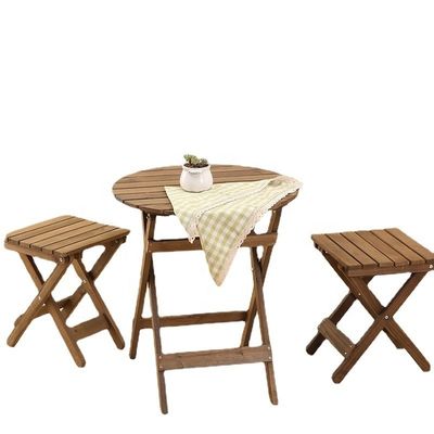 Imballaggio postale e mobili per patio esterno resistenti con set da pranzo moderno in legno massello e sedie da giardino