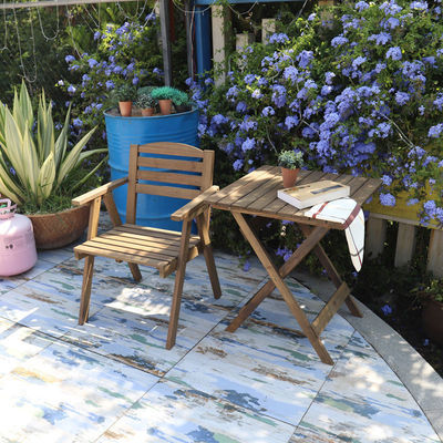 Imballaggio postale e mobili per patio esterno resistenti con set da pranzo moderno in legno massello e sedie da giardino