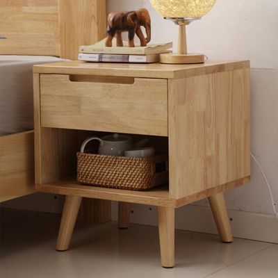Tavolo da notte in legno massello Armadio di stoccaggio di moda per la decorazione di camera da letto e soggiorno