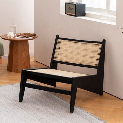 OEM/ODM Moderno Stile Rattan Legno Creativo Soggiorno Patio Poltrona Rattan Poltrona Perfetto per Appartamento