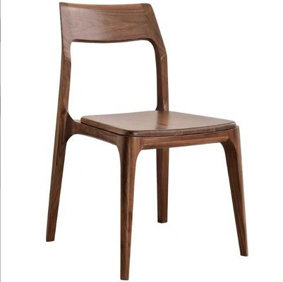 Sedia da pranzo imbottita in legno di noce massiccio nordico per mobili moderni per caffè e ristoranti
