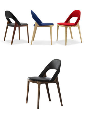 Moderna sedia in legno nordico per arredamento design ristorante sala da pranzo imbottita