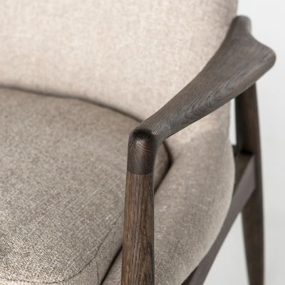 Mobili per soggiorno singolo Divano imbottito in legno Poltrone con cuscino in tessuto e schiuma su telaio in legno