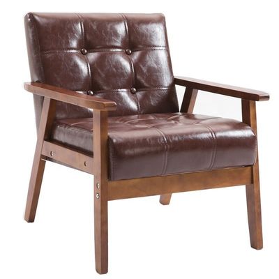 Confortevole poltrona di design in legno Pu per cena in hotel in ufficio e in caffetteria