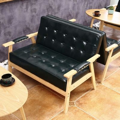 Confortevole poltrona di design in legno Pu per cena in hotel in ufficio e in caffetteria