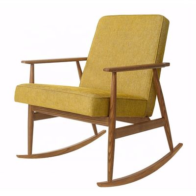 Sedie da soggiorno Sedie da salotto Classiche di design semplice Sedie da salotto in legno con appoggio per braccia e sedile a cuscino in tessuto vintage