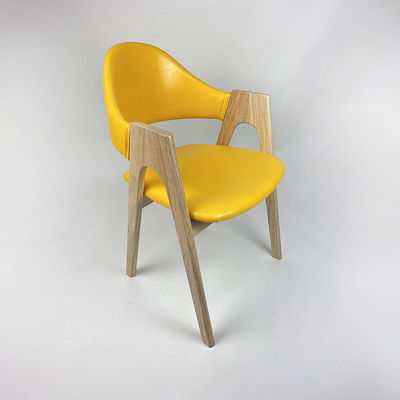 Sedia da pranzo in legno di lusso commerciale in stile moderno con mobili solidi per il soggiorno