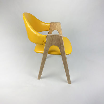 Sedia da pranzo in legno di lusso commerciale in stile moderno con mobili solidi per il soggiorno