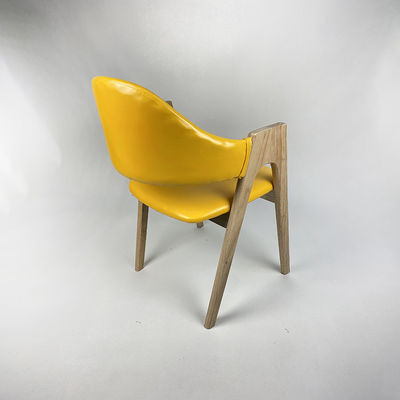Sedia da pranzo in legno di lusso commerciale in stile moderno con mobili solidi per il soggiorno