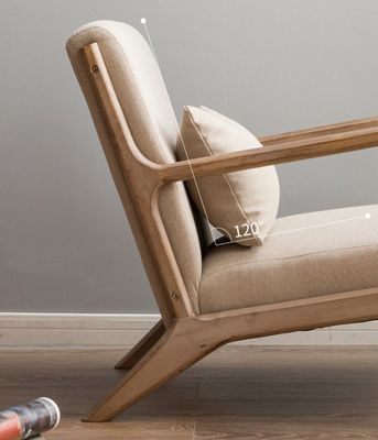 Modern Nordic Living Room Divano con appoggio per braccia imbottito e costruzione in legno massello