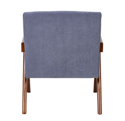 Poltrona in legno e tessuto in stile moderno Nordic Custom Polstered Single Sofa Chair