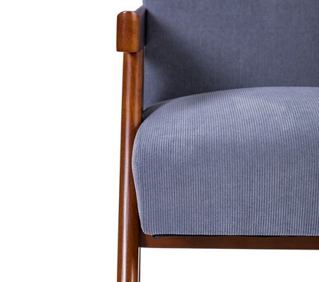 Poltrona in legno e tessuto in stile moderno Nordic Custom Polstered Single Sofa Chair