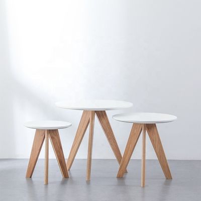 Home Arredamento Moderno Disegni Altezza regolabile Tavolo da caffè Ristorante Tavolo da pranzo in legno massello rotondo