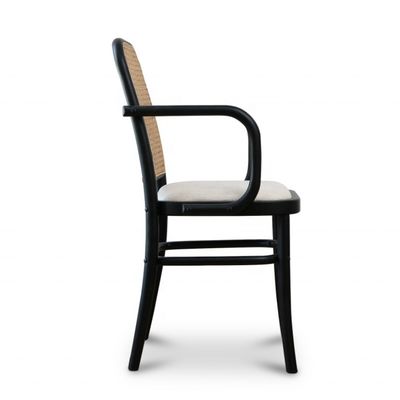 Sedia a schiena in legno di rattan di design antico per OEM / ODM e stile sedia per il tempo libero