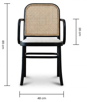 Sedia a schiena in legno di rattan di design antico per OEM / ODM e stile sedia per il tempo libero