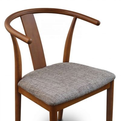 Mobili da caffè d'epoca di legno massello Sedile da pranzo Wishbone con cuscino e mahogany Finitura due anni di garanzia