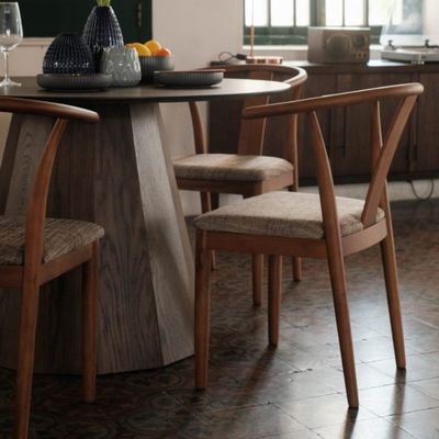 Mobili da caffè d'epoca di legno massello Sedile da pranzo Wishbone con cuscino e mahogany Finitura due anni di garanzia