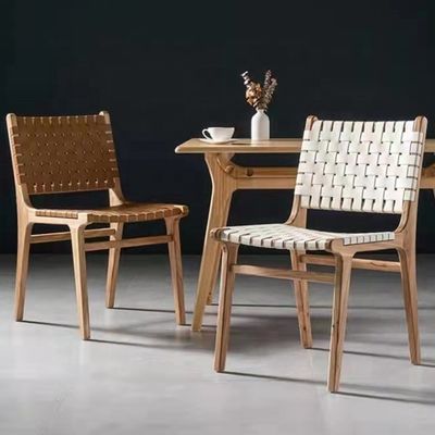 Due anni di garanzia Sedile da pranzo in legno con telaio in legno massello e cuscino in pelle in PU