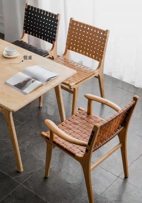 Due anni di garanzia Sedile da pranzo in legno con telaio in legno massello e cuscino in pelle in PU