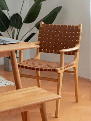 Due anni di garanzia Sedile da pranzo in legno con telaio in legno massello e cuscino in pelle in PU