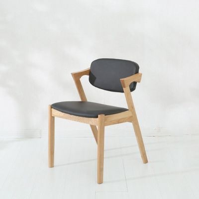 NC/PU Verniciatura Finitura in Legno Massello Sedile da pranzo in pelle per ristorante durevole