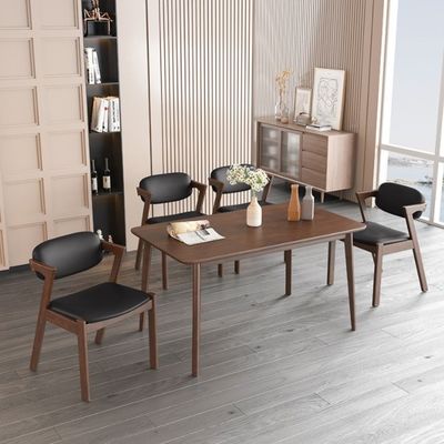 NC/PU Verniciatura Finitura in Legno Massello Sedile da pranzo in pelle per ristorante durevole