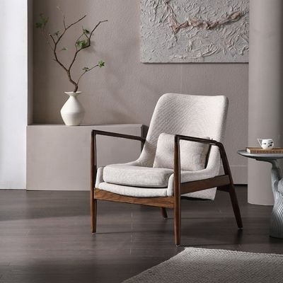 Arredamento per soggiorni in legno imbottito Poltrone salotto moderno Poltrone OEM Sì Imballaggio postale N Poltrone per braccio in legno