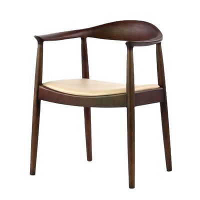 Sedile da pranzo moderno bracciole Sedile in legno con cuoio PU e mobili da pranzo