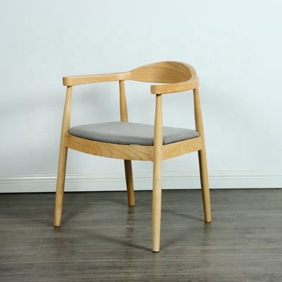 Sedile da pranzo moderno bracciole Sedile in legno con cuoio PU e mobili da pranzo