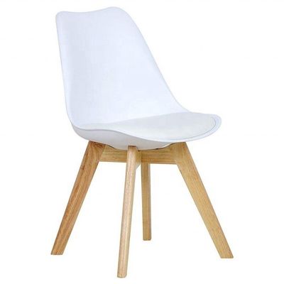 Sedie da pranzo leggere in legno con sedile in pelle imbottita e limite di peso di 150 kg