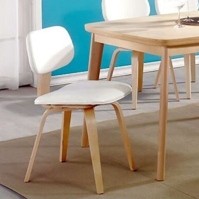 Poltrone da pranzo in legno di quercia in cuoio PU imbottito di tessuto