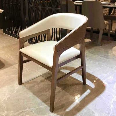 Arredamento per la sala da pranzo moderna Legno di quercia/cioia Poltrone a braccio imbottito per hotel e ristoranti