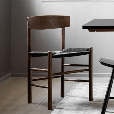 Sedile a corda regolabile in carta naturale Sedile da pranzo in legno di cenere Stile di design moderno con sedile regolabile