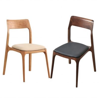 Arredamento domestico nordico moderno Sedile da pranzo in legno di cenere impilabile senza piegatura Disegno specifico in legno
