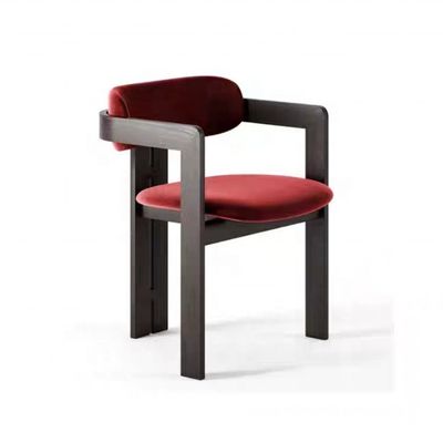 Imballaggio per la posta Nero In legno massello In tessuto Nordic Light Luxury Dining Chair per la sala da pranzo Arredamento che emana lusso
