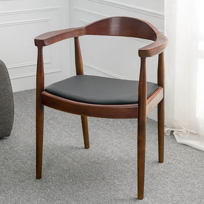 Nordic Low Arm Fancy Solid Teak Wood Design Seduta da pranzo con sedile in legno per mobili da soggiorno e da pranzo