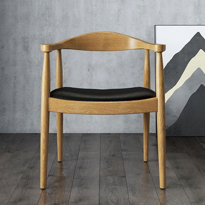 Nordic Low Arm Fancy Solid Teak Wood Design Seduta da pranzo con sedile in legno per mobili da soggiorno e da pranzo