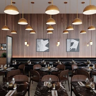 Sedile da pranzo in legno impilabile a prezzi accessibili per il commercio in stile di design contemporaneo