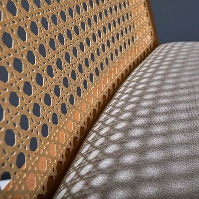 Sedile da pranzo a telaio di legno massello di rattan Moderno design nordico con legno di ciliegio