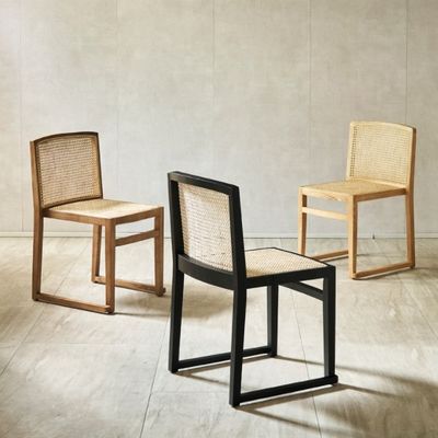 Spazio risparmiato Stagliamento Sedie da pranzo in legno rotano Stile nordico moderno per una cucina comoda