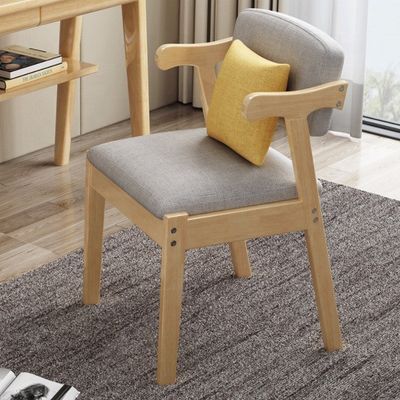 Poltrone per l' imballaggio della posta Poltrone da pranzo in legno massello Poltrone da pranzo con cuscino imbottito e design antico