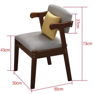 Poltrone per l' imballaggio della posta Poltrone da pranzo in legno massello Poltrone da pranzo con cuscino imbottito e design antico