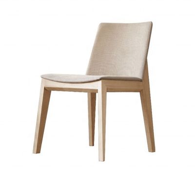 Simple Design Ristorante Soggiorno Sedile da pranzo in tessuto con schienale regolabile e gambe di legno interne