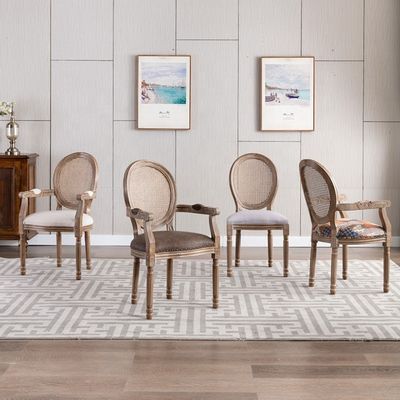 Sedia a braccio in legno regolabile in altezza in stile di design europeo per ristoranti di lusso francesi vintage