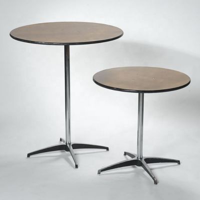 Tavolo rotondo in legno quadrato a colori personalizzati con telaio in metallo per cocktail da ristorante in design nordico moderno e semplice