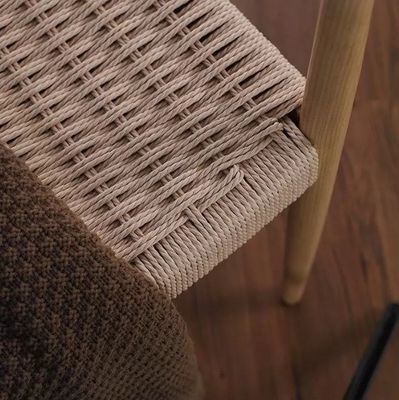 Sedile a cordone tessuto Poltrona nordica per soggiorno Sala riunioni W59*D47*H73CM Finitura laccata Legno moderno