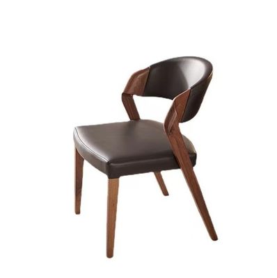 Mobili da soggiorno Sedile da pranzo in legno massello con disegni personalizzati e cuscino in pelle PU